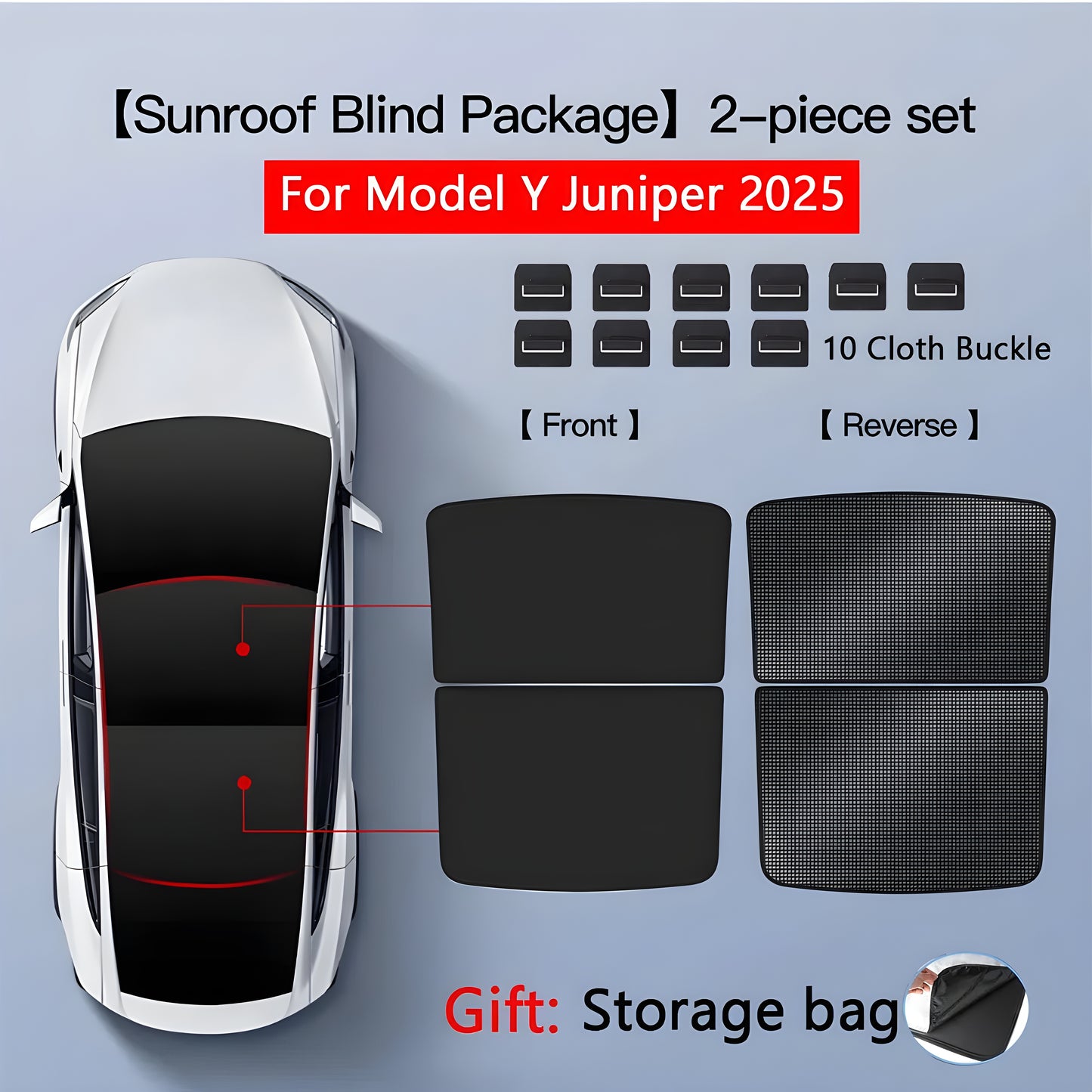 TESLAIMOD™ UltraFit Sunroof Sunshade — Model Y/ Model 3