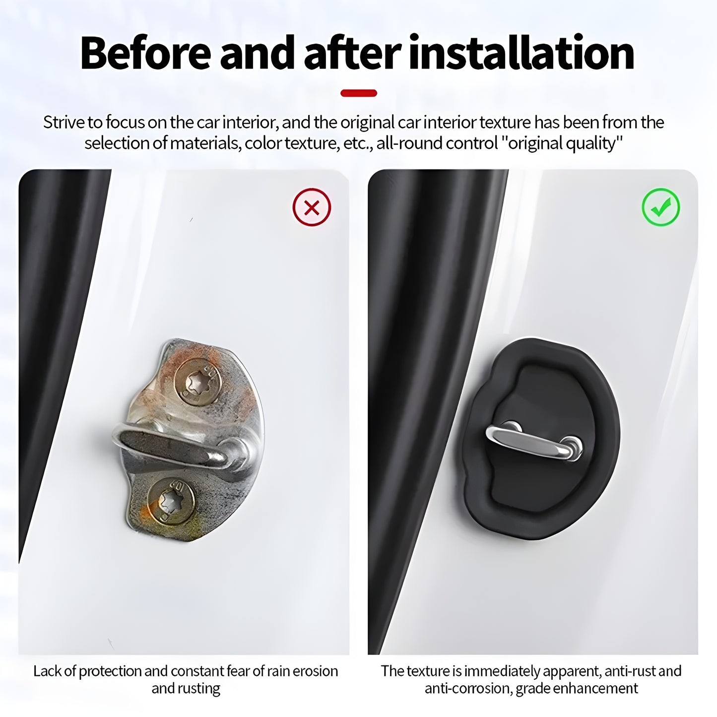 TESLAIMOD™ Noise Reduction Door Lock Covers – Model 3/Y (4 Pcs)