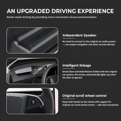 TESLAIMOD™ 8.9" Wireless CarPlay HUD for Model 3/Y