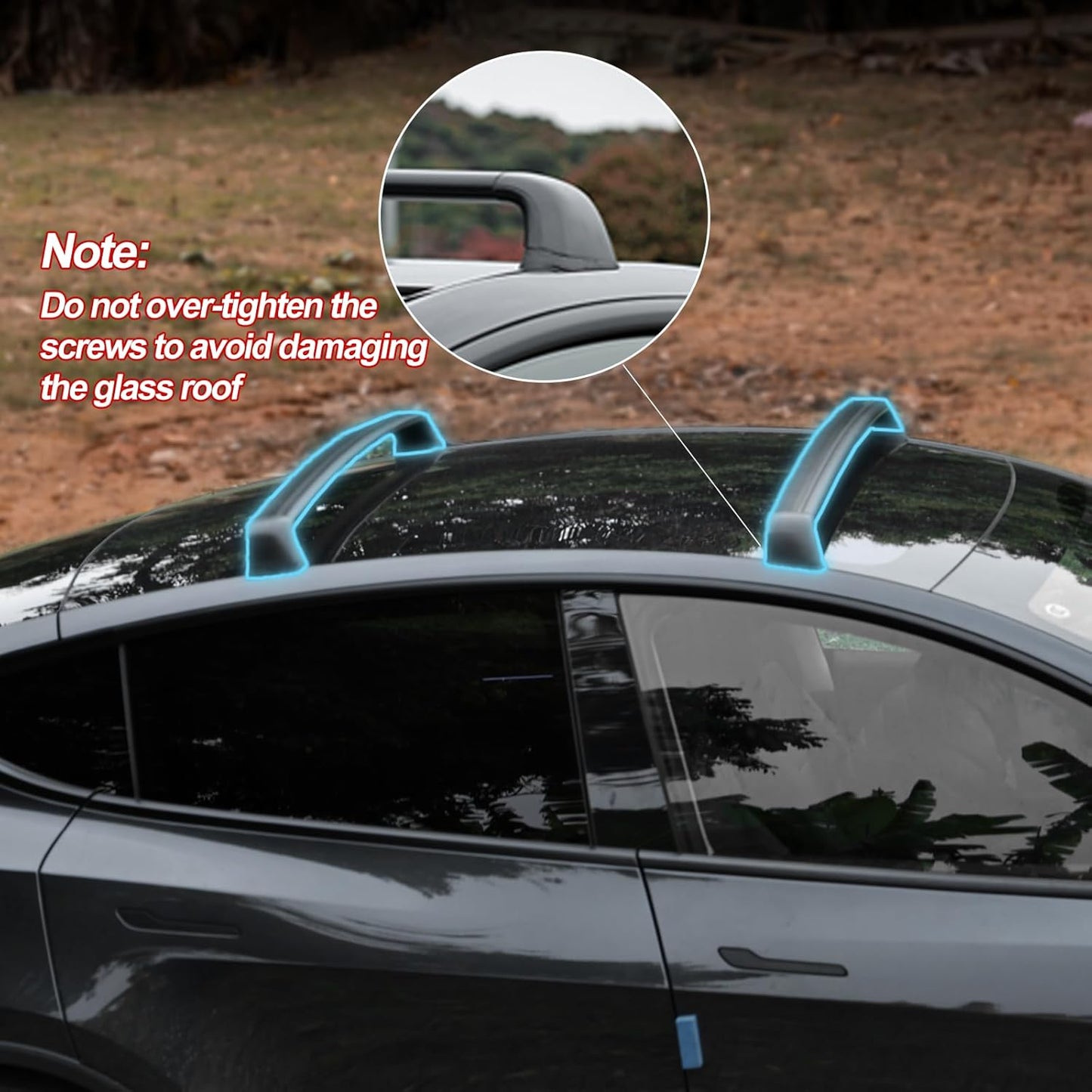 TESLAIMOD™ Aluminum Roof Rack Cross Bars - Anti-Theft Set for Model Y
