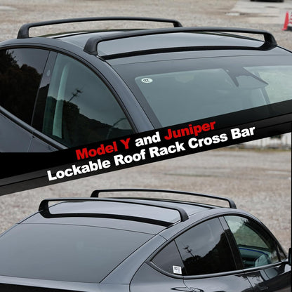 TESLAIMOD™ Aluminum Roof Rack Cross Bars - Anti-Theft Set for Model Y