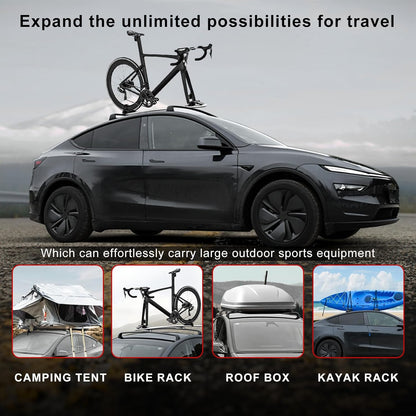 TESLAIMOD™ Aluminum Roof Rack Cross Bars - Anti-Theft Set for Model Y