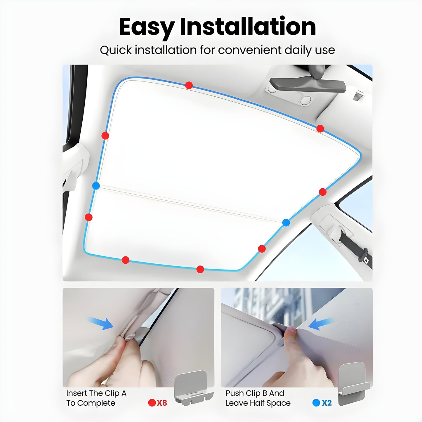 TESLAIMOD™ UltraFit Sunroof Sunshade — Model Y/ Model 3